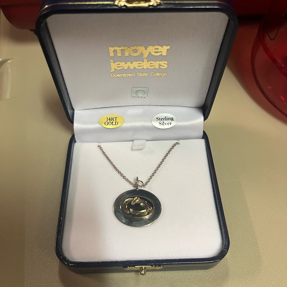 Penn State Gold and Silver Nittany Lion Necklace